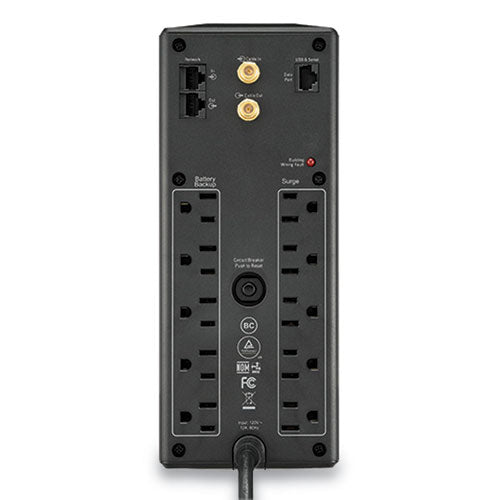 Image of APC® BX1500M BX1500M Back-UPS PRO BX Series Compact Tower Battery Backup System, 10 Outlets, 1,500 VA, 789 J