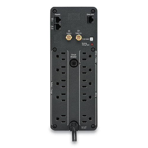 Image of APC® BN1350M2 BN1350M2 Back-UPS PRO BN Series Battery Backup System, 10 Outlets, 1,350 VA, 1,080 J