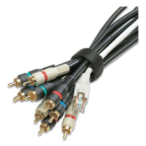 Image of VELCRO® Brand 91141 One-Wrap Pre-Cut Thin Ties, 0.25" X 8", Black, 25/pack