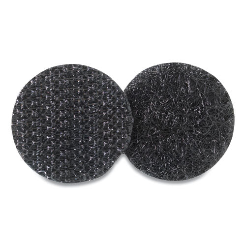 Image of VELCRO® Brand 90069 Sticky-Back Fasteners, Removable Adhesive, 0.63" Dia, Black, 15/pack