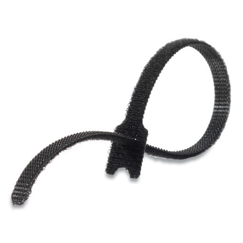 Image of VELCRO® Brand 91141 One-Wrap Pre-Cut Thin Ties, 0.25" X 8", Black, 25/pack