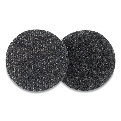 Image of VELCRO® Brand 90089 Sticky-Back Fasteners, Removable Adhesive, 0.63" Dia, Black, 75/pack