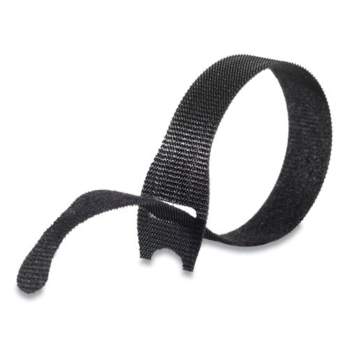 Image of VELCRO® Brand VEL95172 One-Wrap Pre-Cut Thin Ties, 0.5" X 8", Black, 50/pack