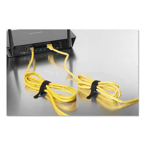 Image of VELCRO® Brand 90924 One-Wrap Pre-Cut Thin Ties, 0.5" X 8", Black/gray, 50/pack