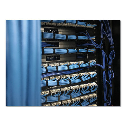 Image of VELCRO® Brand VEL95172 One-Wrap Pre-Cut Thin Ties, 0.5" X 8", Black, 50/pack