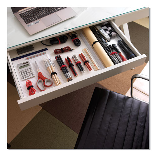 Image of VELCRO® Brand 94257 One-Wrap Pre-Cut Thin Ties, 0.5" X 15", Black/gray, 30/pack