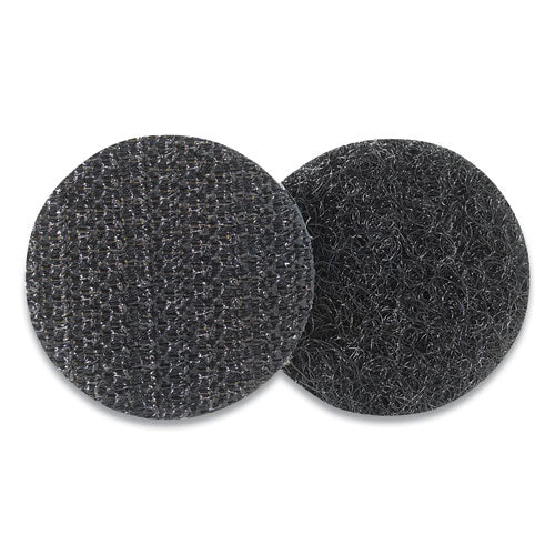 Image of VELCRO® Brand 91823 Sticky-Back Fasteners, Removable Adhesive, 0.75" Dia, Black, 200/box