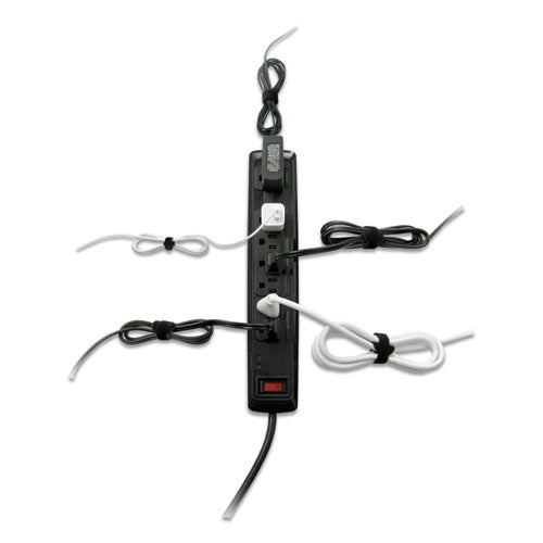 Image of VELCRO® Brand 91141 One-Wrap Pre-Cut Thin Ties, 0.25" X 8", Black, 25/pack