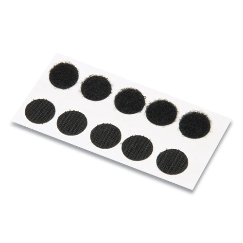 Image of VELCRO® Brand 91823 Sticky-Back Fasteners, Removable Adhesive, 0.75" Dia, Black, 200/box