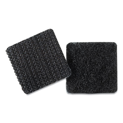 Image of VELCRO® Brand 90072 Sticky-Back Fasteners, Removable Adhesive, 0.88" X 0.88", Black, 12/pack