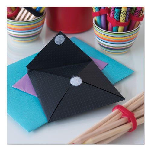 Image of VELCRO® Brand 90069 Sticky-Back Fasteners, Removable Adhesive, 0.63" Dia, Black, 15/pack