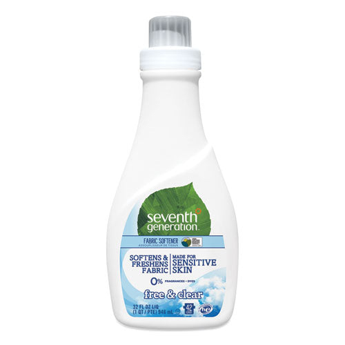 Image of Seventh Generation® 22833EA Natural Liquid Fabric Softener, Free And Clear/unscented 32 Oz Bottle