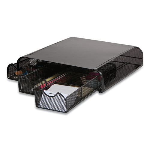 Image of Mind Reader Perch Monitor Stand and Desk Organizer, 13" x 12.5" x 3", Black