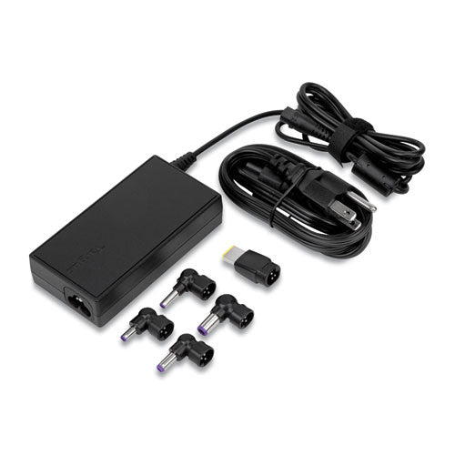 Image of Targus® APA90US Semi-Slim Laptop Charger for Various Devices, 90 W, Black
