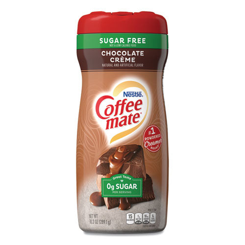 Image of Coffee mate® 12175855 Sugar Free Chocolate Cream Powdered Creamer, 10.2 oz Canister, 6/Carton
