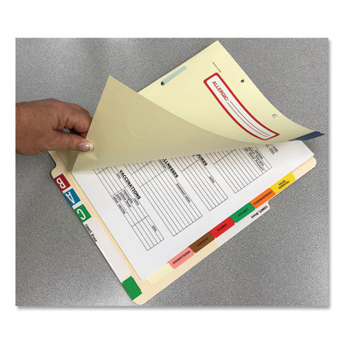 Image of Tabbies® TAB54505 Side Tab Medical Chart Divider Sets, 8-Tab, Assorted Medical, 11 X 9, Manila, 40 Sets