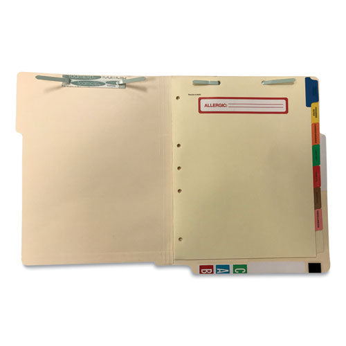 Image of Tabbies® TAB54505 Side Tab Medical Chart Divider Sets, 8-Tab, Assorted Medical, 11 X 9, Manila, 40 Sets