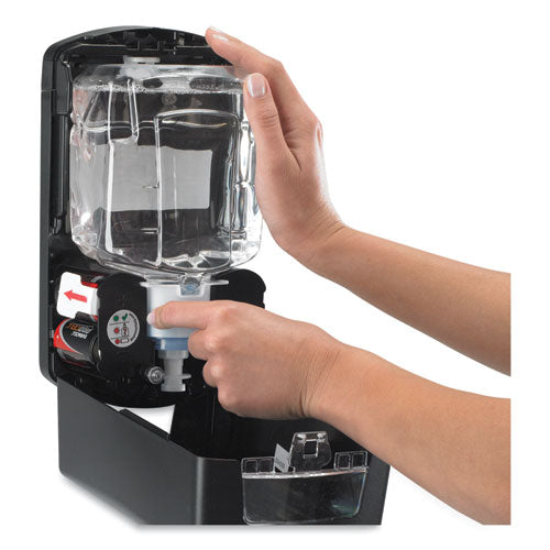 Image of GOJO® 1919-04 Ltx-12 Touch-Free Dispenser, 1,200 Ml, 5.75 X 3.33 X 10.5, Brushed Chrome/black