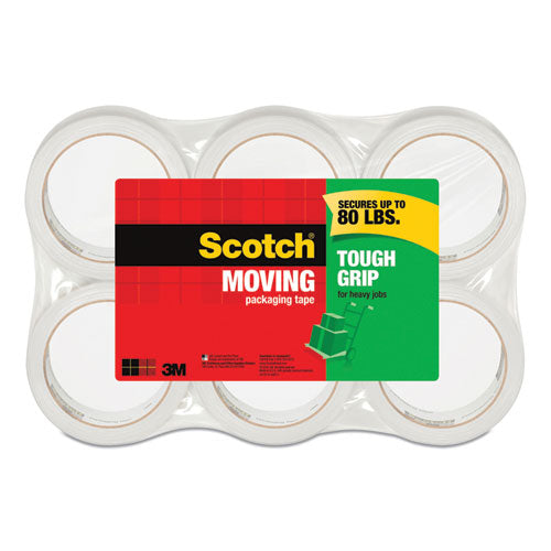 Image of Scotch® 3500-40-6 Tough Grip Moving Packaging Tape, 3" Core, 1.88" X 43.7 Yds, Clear, 6/pack