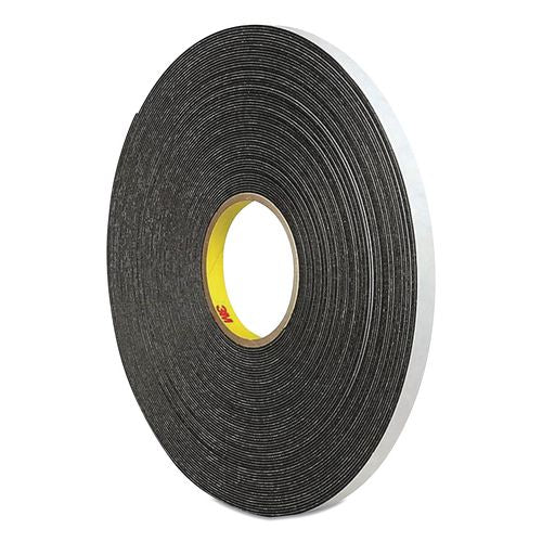 Image of 3M 074446615M112 4466 Double-Coated Foam Tape, 1" Core, 1" X 5 Yds, Black