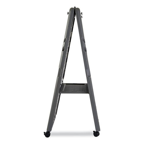 Image of Iceberg 30237 Ingenuity Presentation Flipchart Easel with Dry Erase Surface, 33" x 28", White Surface, Charcoal Gray Polyethylene Frame