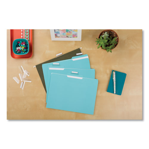 Image of Avery® 16241 Insertable Index Tabs with Printable Inserts, 1/5-Cut, Clear, 2" Wide, 25/Pack