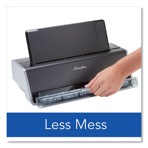 Image of Swingline® A7074532A 28-Sheet Commercial Electric Two-Hole Punch, Fixed 9/32" Holes, Black/silver