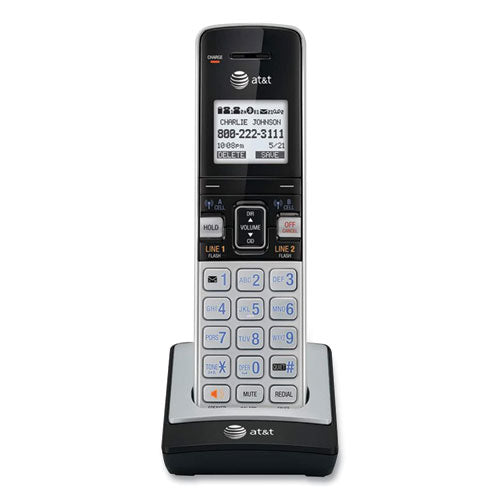 Image of AT&T® TL86003 TL86003 Cordless Telephone Handset for TL86103 System, Silver/Black