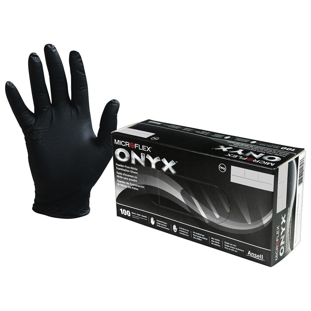 Black Nitrile 6mil Exam Gloves, Powder-Free, Large, 100/Box