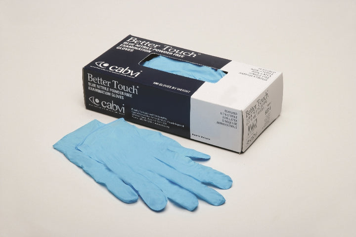 Image of Blue Nitrile Examination Powder-Free Gloves, 100 Gloves/Box, XX-Large