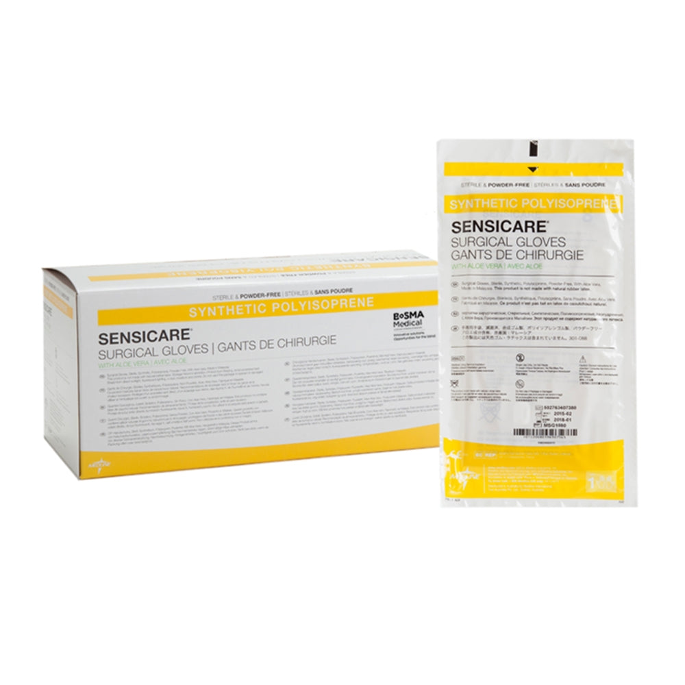 Image of SensiCare® with Aloe Surgical Powder-Free Gloves, 25 Pairs/Box, Size 5.5