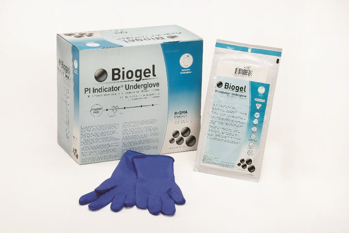 Image of Biogel® PI Indicator® Underglove Surgical Powder-Free Gloves, 50 Pairs/Box, Size 8.0