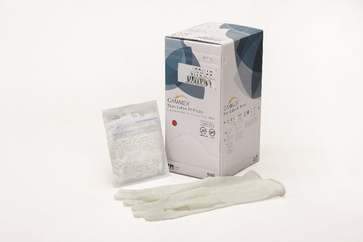 Image of Gammex® Non-Latex PI Micro Surgical Powder-Free Gloves, 50 Pairs/Box, Size 6.5