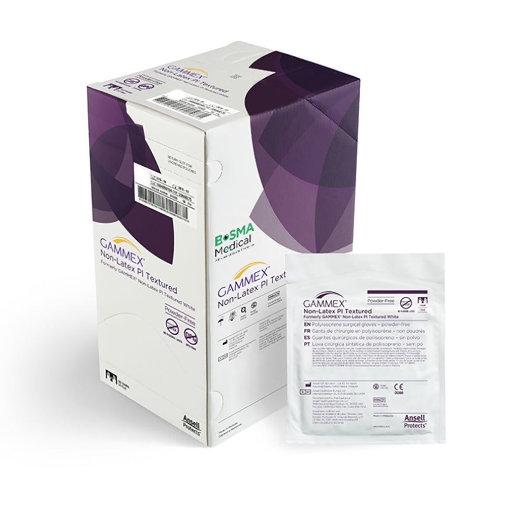 Image of Gammex® Non-Latex PI Textured Surgical Powder-Free Gloves, 50 Pairs/Box, Size 6.5