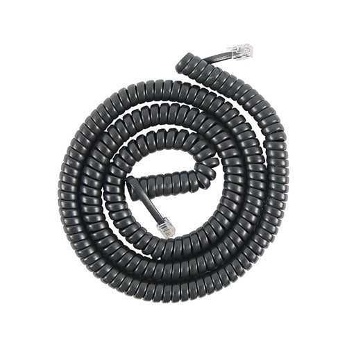 Image of Power Gear 76139999/86139 Coiled Telephone Cord, Plug/plug, 25 Ft, Black