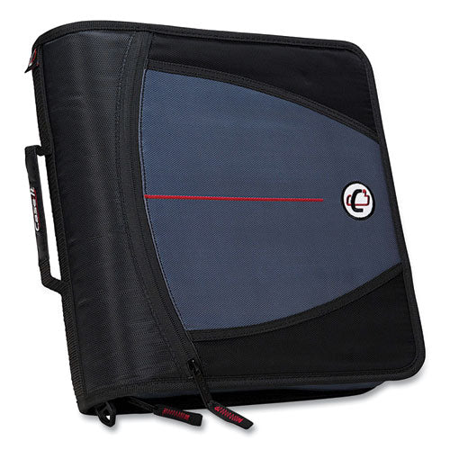Image of Case it LT-007-BLACK Universal Zipper Binder, 3 Rings, 2" Capacity, 11 X 8.5, Black