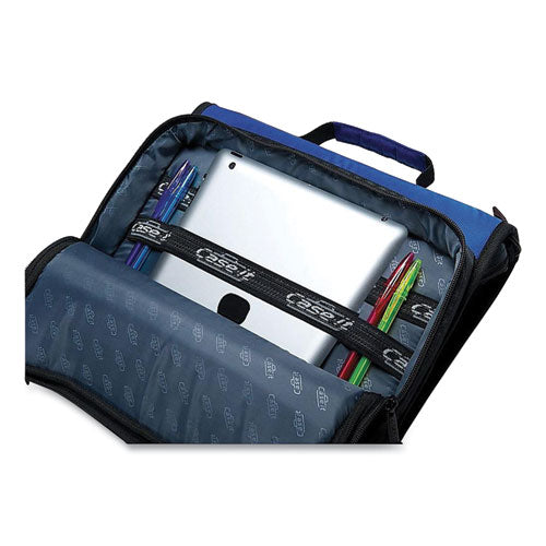 Image of Case it LT-007-BLACK Universal Zipper Binder, 3 Rings, 2" Capacity, 11 X 8.5, Black