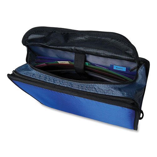 Image of Case it D-186-MBLU King Size Mighty Zip Tab Binder, 3 Rings, 4" Capacity, 11 X 8.5, Blue