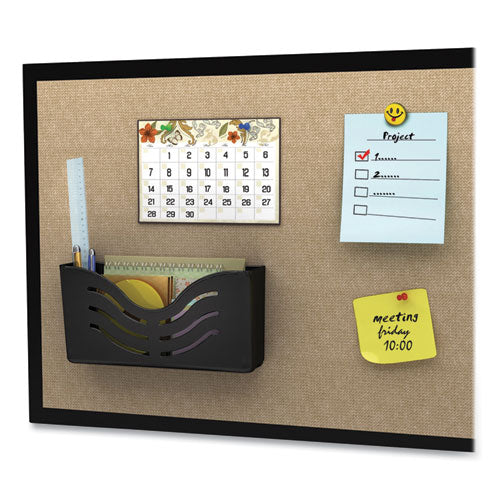 Image of deflecto® 73304H EZ Link Magnetic Wall Mount Supply Organizer, Legal/Letter/Tabloid Size, 10" x 2.63" x 5", Black