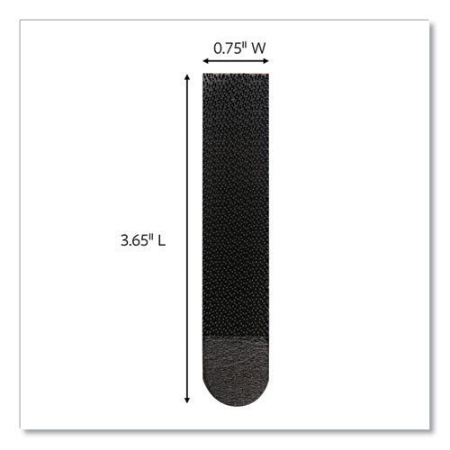 Image of Command 17206BLK-12ES Bath Picture Hanging Strip Pairs, Holds Up to 4 lb, Large: 0.75" x 3.65", Black, 12/Pack