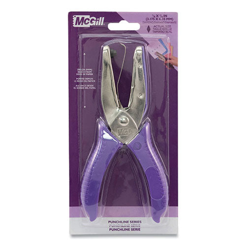 Image of McGill MCG52300C 15-Sheet Medium-Duty One-Hole Punch, Diamond Shape, Chrome
