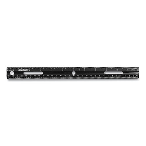 Image of Westcott® 41015 Kleenearth Recycled Ruler, Standard/metric, 12" Long, Plastic, Black