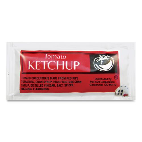 Image of Vistar Condiment Packets, Ketchup, 0.25 Oz Packet, 200/carton