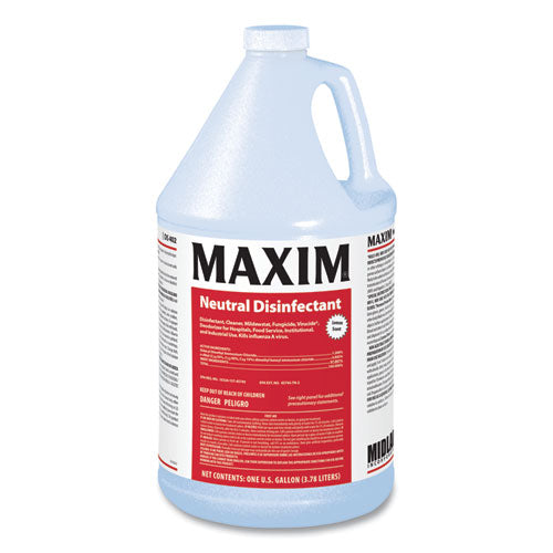 Image of Maxim® 040200-41 Neutral Disinfectant, Lemon Scent, 1 Gal Bottle, 4/carton