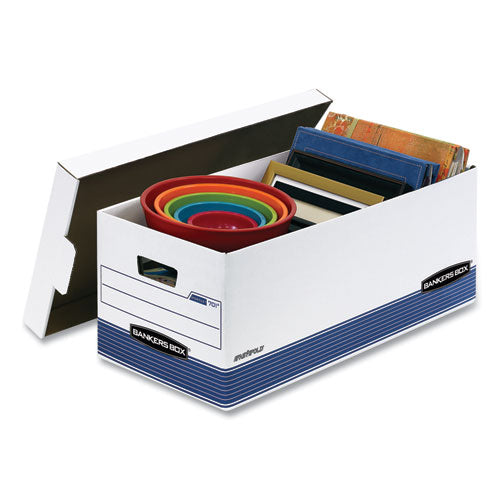 Image of Bankers Box® 0070110 Stor/file Medium-Duty Storage Boxes, Letter Files, 12" X 25.38" X 10.25", White, 20/carton