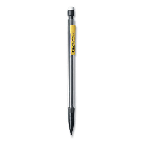 Image of BIC® MPP40MJ-BLK Xtra Smooth Mechanical Pencil, 0.7 mm, HB (#2), Black Lead, Clear Barrel, 40/Pack