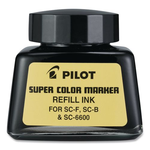 Image of Pilot® PIL43500 Super Color Marker Refill Ink, 30 Ml Bottle, Black