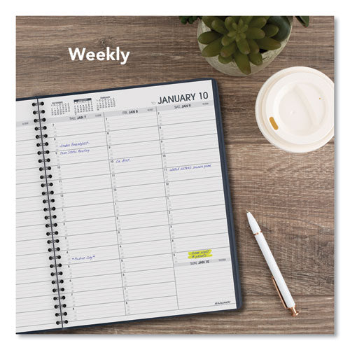 Image of AT-A-GLANCE® 7095020 Weekly Appointment Book, 11 x 8.25, Navy Cover, 13-Month: Jan 2026 to Jan 2027