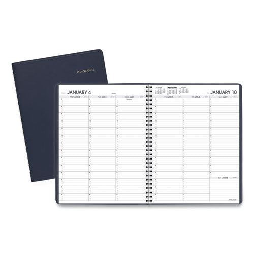 Image of AT-A-GLANCE® 7095020 Weekly Appointment Book, 11 x 8.25, Navy Cover, 13-Month: Jan 2026 to Jan 2027