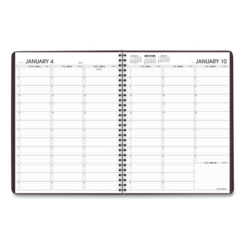 Image of AT-A-GLANCE® 7095050 Weekly Appointment Book, 11 x 8.25, Winestone Cover, 13-Month: Jan 2025 to Jan 2026